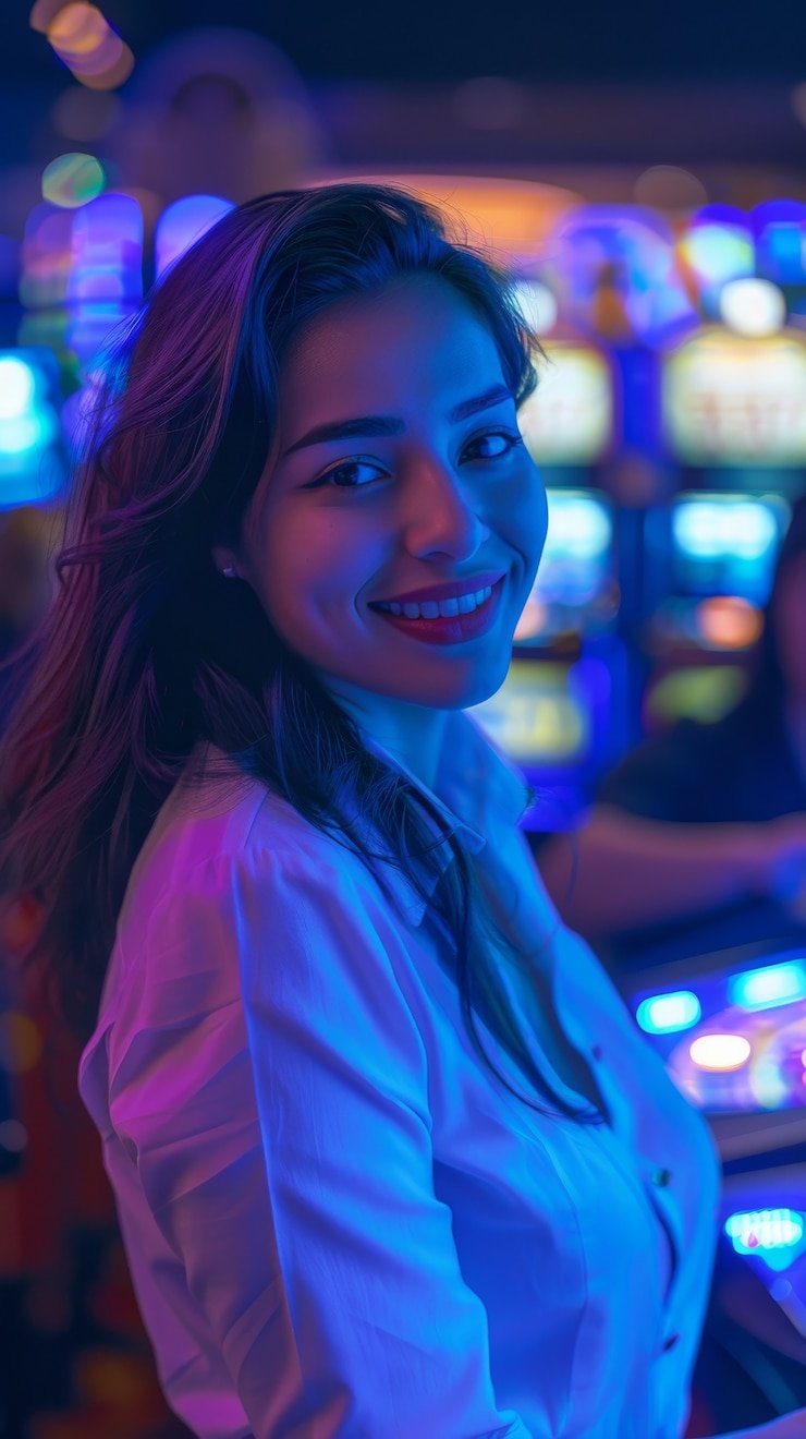 Pengguna membaca Syarat VIP melalui ponsel
