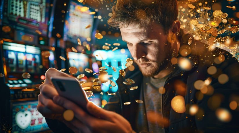 Pengguna membaca bantuan olahraga dan kasino virtual